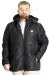 Big Size Mens Hooded Coat quilted 23636 Black-Grey