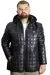 Big Size Mens Hooded Coat quilted 23638 Navy Blue