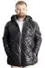 Big Size Mens Hooded Coat quilted 23639 Black