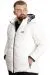 Big Size Mens Quilted Coat Zipper Hooded 23657 Ecru