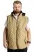 Big Size Mens Vest Hooded quilted 23710 Light Brown