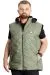 Big Size Mens Vest Hooded quilted 23711 Green