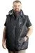 Big Size Mens quilted Vest Hooded 23712 Antrasit