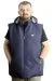 Big Size Mens quilted Vest Hooded 23712 Navy Blue