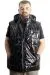 Big Size Mens quilted Vest Hooded 23712 Black