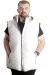 Big Size Mens quilted Vest Hooded 23713 Light Ecru