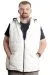 Big Size Mens quilted Vest Hooded 23713 Ecru