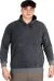 Big Size Mens Hooded Sweatshirt acid wash Interlok U24167 AntraMelange