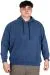 Big Size Mens Hooded Sweatshirt acid wash Interlok U24167 Indigo