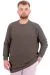 Big Size Mens Crew Neck Triko knitwear 24208 Khaki