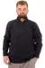 Big Size Mens Triko knitwear Yarım Zipper dog collar 24209 Antrasit
