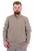 Big Size Mens Triko knitwear Yarım Zipper dog collar 24209 Vizon