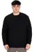 Big Size Mens knitwear Crew Neck BRAIDED 24211 Black