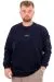 Big Size Mens Sweatshirt Three yarn thick inside with chardonnay DIVISION U24548 Navy Blue