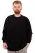 Big Size Mens Crew Neck Triko knitwear 24208 Black