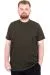 Büyük Beden Erkek T-Shirt Bisiklet Yaka Dore U25034 Haki