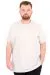 Büyük Beden Erkek T-Shirt Bisiklet Yaka Basic U25162 Gri