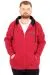 Büyük Beden Erkek Kapüşonlu Fermuarlı Sweatshirt U25803 Bordo