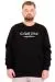 Büyük Beden Erkek Bisiklet Yaka Sweatshirt TOUCH WITH INTENT U25804 Siyah