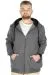 Büyük Beden Erkek Sweatshirt Zippered Recycle B20533 Antramelanj ANTRASIT