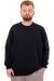 Big Size Mens Basic Sweatshirt Crew Neck Recycle B24529 Black