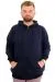 Big Size Mens Sweatshirt Hooded Zipper Recycle B24547 Navy Blue