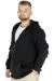 Büyük Beden Erkek Sweatshirt Zippered Recycle B20533 Siyah SIYAH