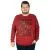 Büyük Beden Erkek Sweatshirt Push Your Limit 19134 Bordo BORDO