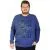 Büyük Beden Erkek Sweatshirt Push Your Limit 19134 Indigo INDIGO