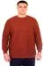 Büyük Beden Erkek Bisiklet Yaka Sweatshirt Selanik U24441 Kiremit KIREMIT