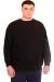 Büyük Beden Erkek Bisiklet Yaka Sweatshirt Selanik U24441 Siyah SIYAH