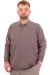 Büyük Beden Erkek Sweat Polo Yaka Selanik Nakışlı 20440 Gri GRI MELANJ