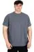 Big Size Mens T-Shirt Crew Neck WAFFLE 20033 Dark Blue