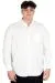 Big Size Mens long arm shirt with pocket OXFORD U20367 Ecru