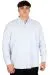 Big Size Mens long arm shirt with pocket OXFORD U20367 Blue