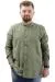 Big Size Mens Shirt Long Arm Elastic Summer Shirt U20385 Khaki