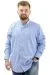 Big Size Mens Shirt Long Arm Elastic Summer Shirt U20385 Blue