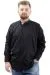 Big Size Mens Shirt Long Arm Elastic Summer Shirt U20385 Black
