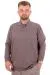 Big Tall Mens Polo Sweatshirt Velvet substitute Basic 20441 Grey