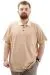 Big Size Mens T-Shirt Polo with pocket Classic 20550 Beige