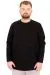 Büyük Beden Erkek Bisiklet Taka Sweatshirt İnterlok Pike U22464 Siyah