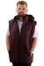 Big Size Mens Vest quilted Hooded 22600 Black-Kırmızı