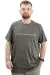 Big Size Mens T-Shirt Crew Neck FUTUREHEAD U24029 Khaki