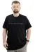 Big Size Mens T-Shirt Crew Neck FUTUREHEAD U24029 Black