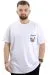 Big Size Mens T-Shirt Crew Neck FREEDOM U24030 White