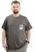 Big Size Mens T-Shirt Crew Neck FREEDOM U24030 Khaki