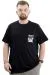 Big Size Mens T-Shirt Crew Neck FREEDOM U24030 Black