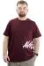 Big Size Mens Crew Neck T-Shirt AWESOME U24038 Plum