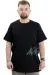 Big Size Mens Crew Neck T-Shirt AWESOME U24038 Black