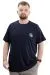 Big+Mens T-shirt Crew Neck THE OTHER SIDE U24039 Navy Blue